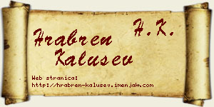 Hrabren Kalušev vizit kartica